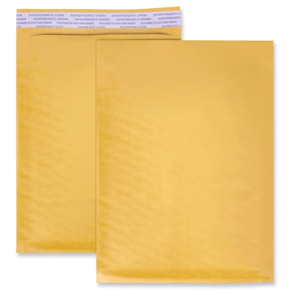 Universal 14.25 x 20 Peel Seal Strip Cushioned Mailer, Extension Flap, Self-Adhesive Closure (50/Carton)