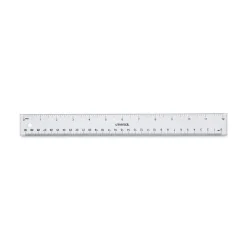 Universal Clear Plastic Standard/Metric 12 in. Ruler - Clear