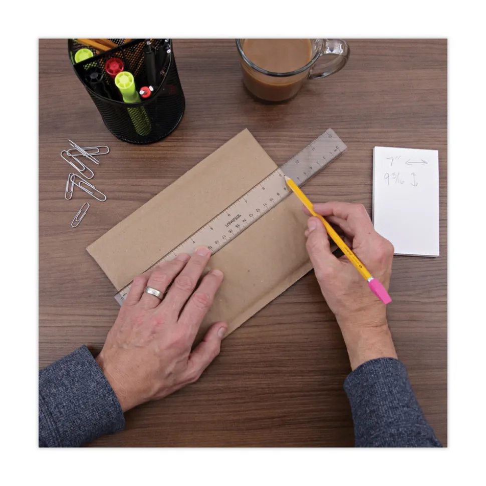 Universal Clear Plastic Standard/Metric 12 in. Ruler - Clear