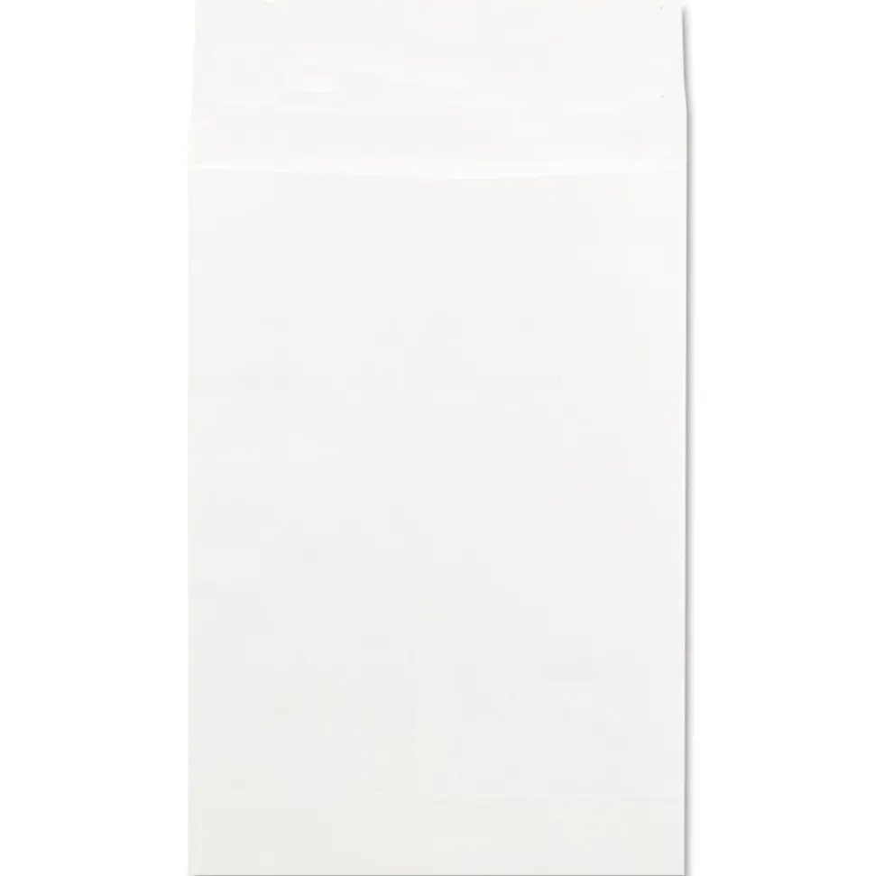 Universal Deluxe Tyvek Square Flap 12 in. x 16 in. #15 1/2 Expansion Envelopes with Self-Adhesive Closure - White (100-Piece/Box)