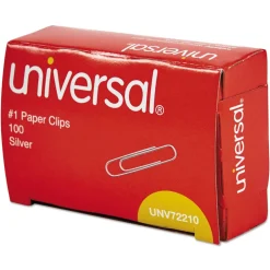 Universal No. 1 Smooth Paper Clips - Silver (12/Carton)