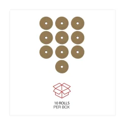 Universal One 10-Piece/Carton Gummed Kraft 3 in. Core 3 in. x 600 ft. Sealing Tape - Brown