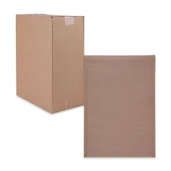 Universal 80-Piece/Carton #5 Self-Seal 10.5 in. x 16 in. Cushioned Mailer with Bubble Lining Barrier and Self-Adhesive Closure - Natural Kraft