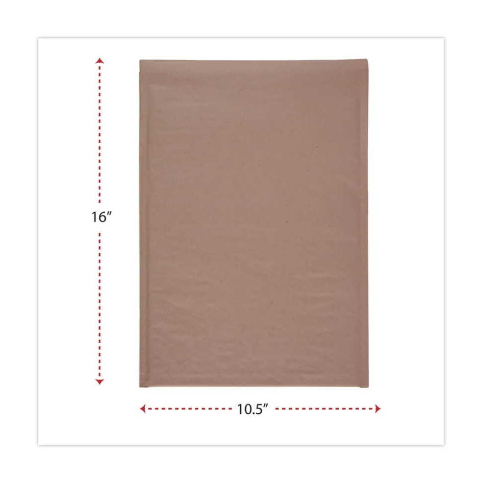 Universal 80-Piece/Carton #5 Self-Seal 10.5 in. x 16 in. Cushioned Mailer with Bubble Lining Barrier and Self-Adhesive Closure - Natural Kraft
