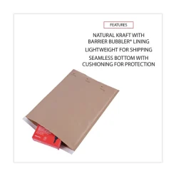 Universal 80-Piece/Carton #5 Self-Seal 10.5 in. x 16 in. Cushioned Mailer with Bubble Lining Barrier and Self-Adhesive Closure - Natural Kraft