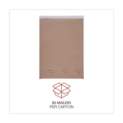 Universal 80-Piece/Carton #5 Self-Seal 10.5 in. x 16 in. Cushioned Mailer with Bubble Lining Barrier and Self-Adhesive Closure - Natural Kraft