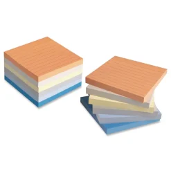 Universal Ultra Sticky Note Pads Note Ruled 4-in x 4-in Assorted Colors 100 Sheets/Pad 6 Pads/Pack