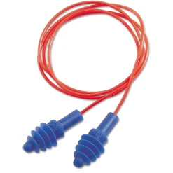 Uvex AirSoft Multiple-Use Earplugs - Red Polycord, Blue (100/Box)