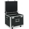 Vaultz 17.5 in. x 15.5 in. x 14.5 in. Locking Mobile Letter/Legal File Chest - Black/Chrome