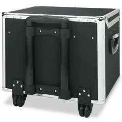 Vaultz 17.5 in. x 15.5 in. x 14.5 in. Locking Mobile Letter/Legal File Chest - Black/Chrome