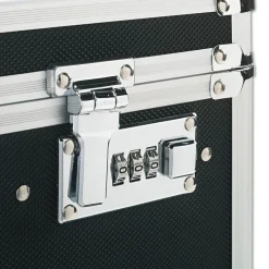 Vaultz 17.5 in. x 15.5 in. x 14.5 in. Locking Mobile Letter/Legal File Chest - Black/Chrome