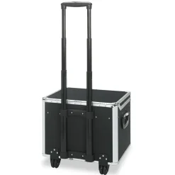 Vaultz 17.5 in. x 15.5 in. x 14.5 in. Locking Mobile Letter/Legal File Chest - Black/Chrome