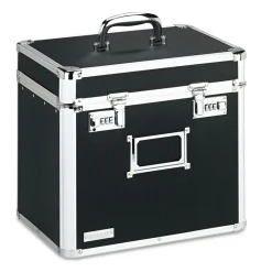 Vaultz 13.5 in. x 10.5 in. x 13.25 in. Locking Letter File Chest - Black