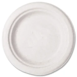Vegware 6 in. Molded Fiber Compostable Tableware Plate - White (1000/Carton)