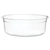 Vegware 4.6 in. x 1.5 in. 8 oz. Compostable Plastic Round Deli Pots - Clear (500/Carton)