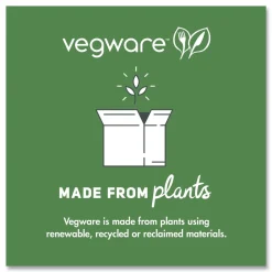 Vegware 4.6 in. x 1.5 in. 8 oz. Compostable Plastic Round Deli Pots - Clear (500/Carton)