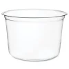 Vegware 4.6 in. x 3 in. 16 oz. Compostable Plastic Round Deli Pots - Clear (500/Carton)