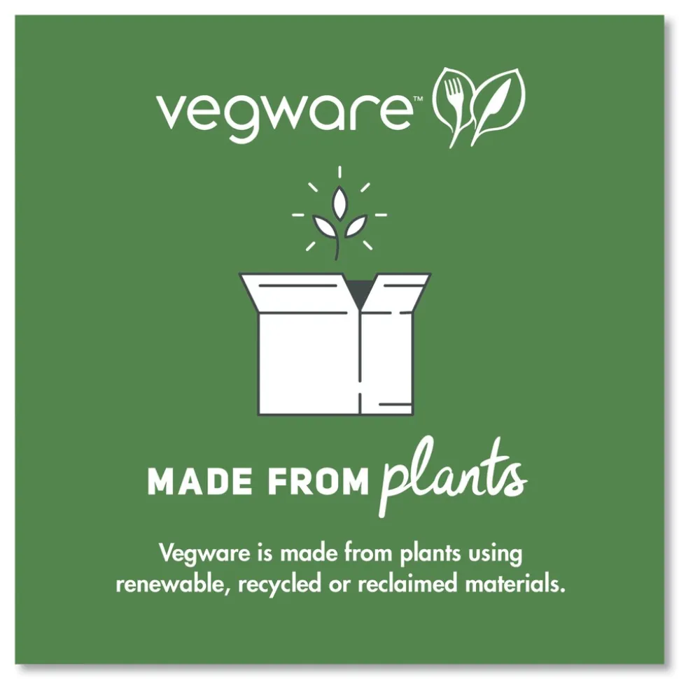 Vegware 6.1 in. x 9 in. x 2.9 in. Nourish Molded Fiber Compostable Sugarcane Takeout Containers - Natural (200/Carton)