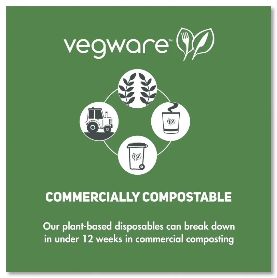 Vegware 2 oz. Compostable Portion Pots - Clear (2000/Carton)