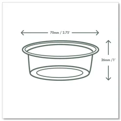 Vegware 2 oz. Compostable Portion Pots - Clear (2000/Carton)