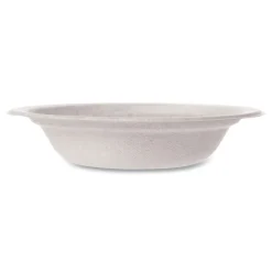 Vegware 12 oz. Molded Fiber Compostable Sugarcane Tableware Bowl - White (1000/Carton)