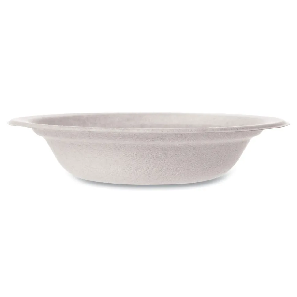 Vegware 12 oz. Molded Fiber Compostable Sugarcane Tableware Bowl - White (1000/Carton)