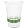 Vegware 16 oz. 96-Series Compostable Cold Cup - Clear/Green (1000/Carton)