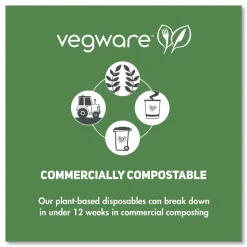 Vegware 89 Series Compostable Hot Cup Lids - White (1000/Carton)