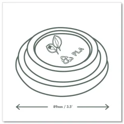 Vegware 89 Series Compostable Hot Cup Lids - White (1000/Carton)