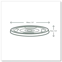 Vegware 96 Series Compostable Cold Cup Lids (1000/Carton)