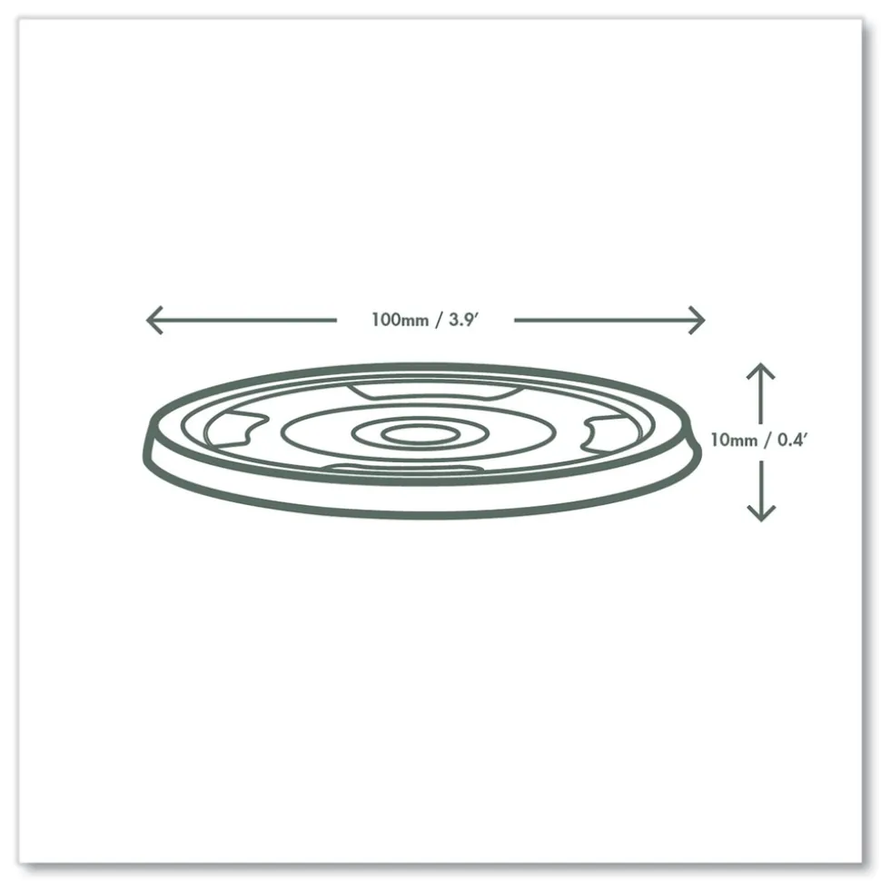Vegware 96 Series Compostable Cold Cup Lids (1000/Carton)