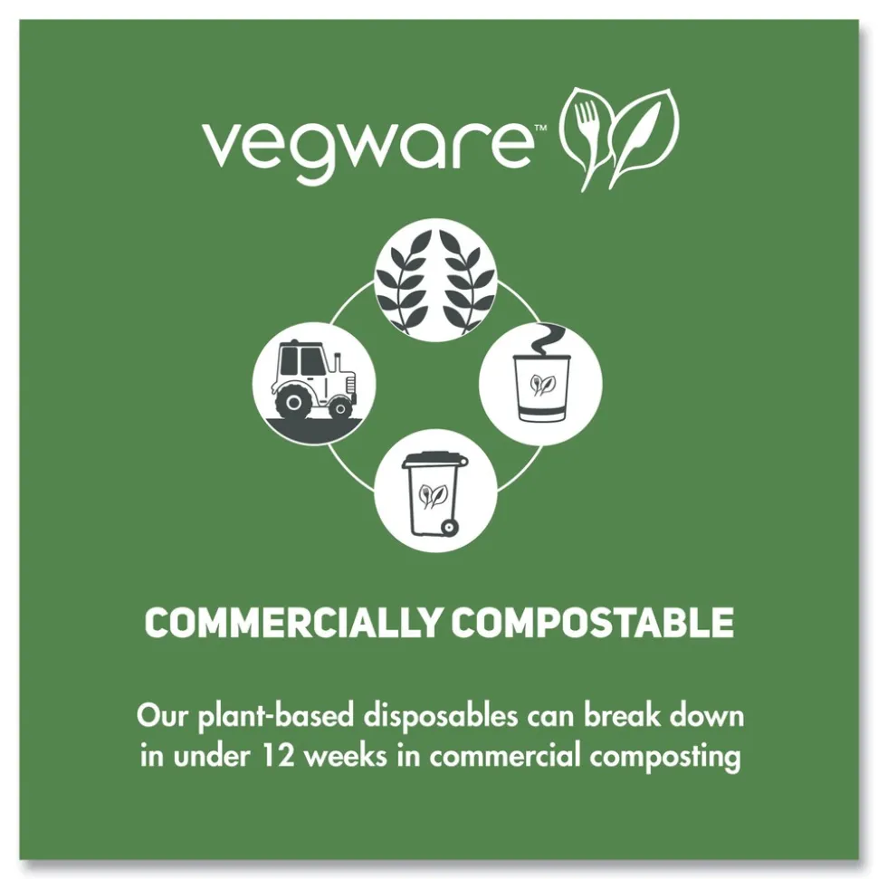Vegware 96 Series Compostable Cold Cup Lids (1000/Carton)