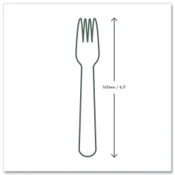 Vegware Compostable CPLA Cutlery Fork - White (1000/Carton)