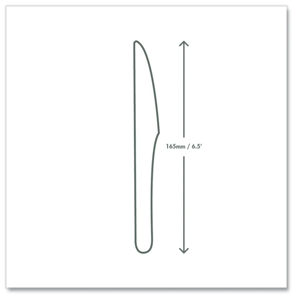 Vegware Compostable CPLA Cutlery Knife - White (1000/Carton)