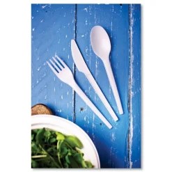 Vegware Compostable CPLA Cutlery Knife - White (1000/Carton)