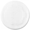 Vegware 115-Series Compostable Plastic Flat Hot Lids - White (500/Carton)