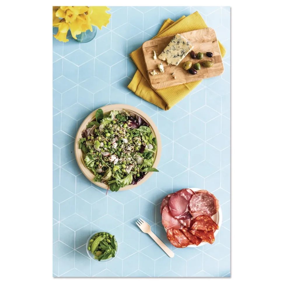 Vegware VW-P005NFA 10 in. Diameter Nourish Molded Compostable Fiber Plate Tableware - White (500/Carton)