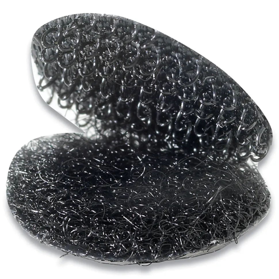 Velcro 0.63 in. Diameter Removable Adhesive Sticky-Back Fasteners - Black (15/Pack)