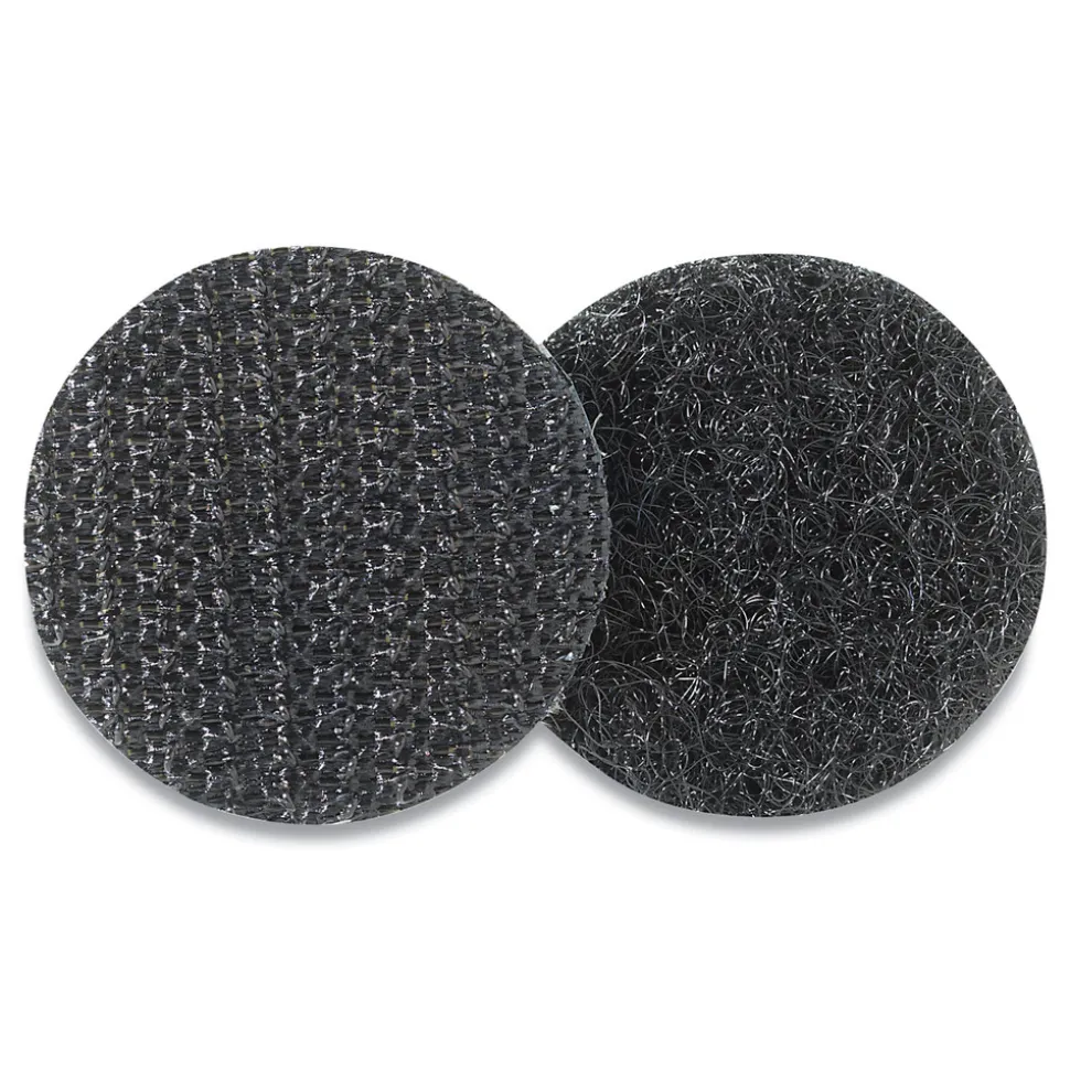 Velcro 0.63 in. Diameter Removable Adhesive Sticky-Back Fasteners - Black (75/Pack)