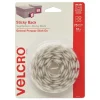 Velcro 0.63 in. Diameter Removable Adhesive Sticky-Back Fasteners - White (75/Pack)