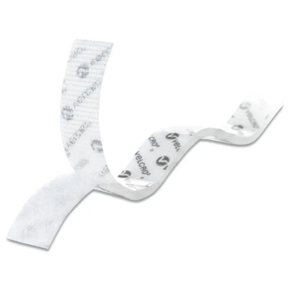 Velcro 0.75 in. x 15 ft. Removable Adhesive Sticky-Back Fasteners with Dispenser - White (1-Roll)
