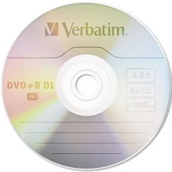 Verbatim 8.5 GB 8x DVD R Dual-Layer Recordable Disc - Silver (5/Pack)