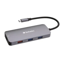 Verbatim 9 Port USB-C Pro Multiport Hub - Gray