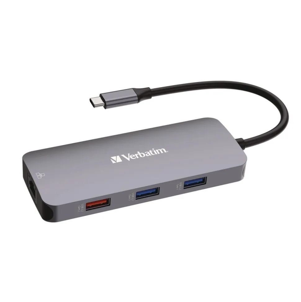 Verbatim 9 Port USB-C Pro Multiport Hub - Gray