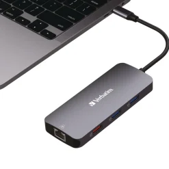 Verbatim 9 Port USB-C Pro Multiport Hub - Gray