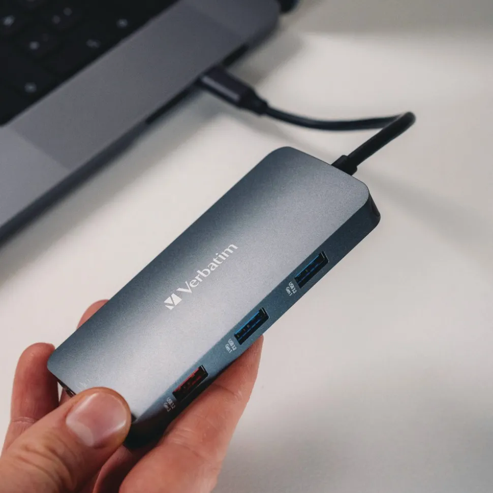 Verbatim 9 Port USB-C Pro Multiport Hub - Gray