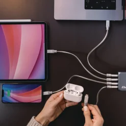 Verbatim 140 W 4-Port GaN Wall Charger - Black/Gray