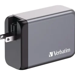 Verbatim 240 Watts 4-Port GaN Wall Charger - Black/Gray