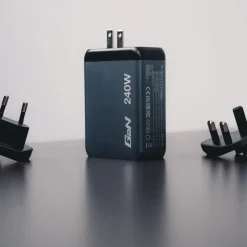 Verbatim 240 Watts 4-Port GaN Wall Charger - Black/Gray