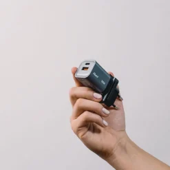 Verbatim 35 Watts 2-Port GaN Wall Charger - Black/Gray